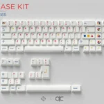 QK65 Keycaps celestial custom set, detailed views showcasing ethereal deep space colors and cosmic legends, perfect for QK65 enthusiasts.