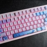 Elegant Rafayel Keycap Set: exclusive double-shot PBT keycaps featuring character-inspired motifs, premium finish, and clean side lettering