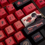 Premium Red Hood Keycaps Set gallery: complete DC Vigilante Spirit Set. Displays bold red and black designs and iconic Red Hood iconography.