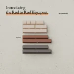 Exquisite reel to reel spacebar keycaps set, featuring vintage audio charm and intricate retro designs for mechanical keyboards.