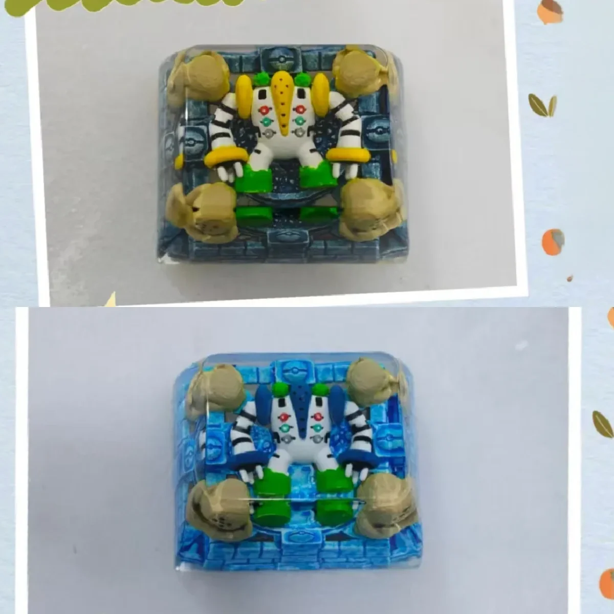 Imposing, handcrafted Legendary Regigigas Pokemon artisan keycap for mechanical keyboards, showcasing intricate 3D sculpt and anime-inspired detail.