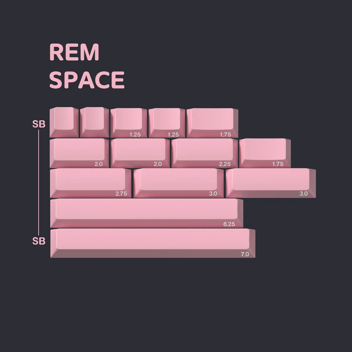 Vibrant blue and white PBT dye-sub spacebar keycaps set featuring exclusive Re:Zero Rem maid anime art, adding a charming touch to your custom keyboard.