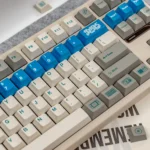 Premium Retro Flooding Series Cherry Keycap Set gallery, showcasing their crisp legends and vintage aesthetic on custom mechanical keyboards.