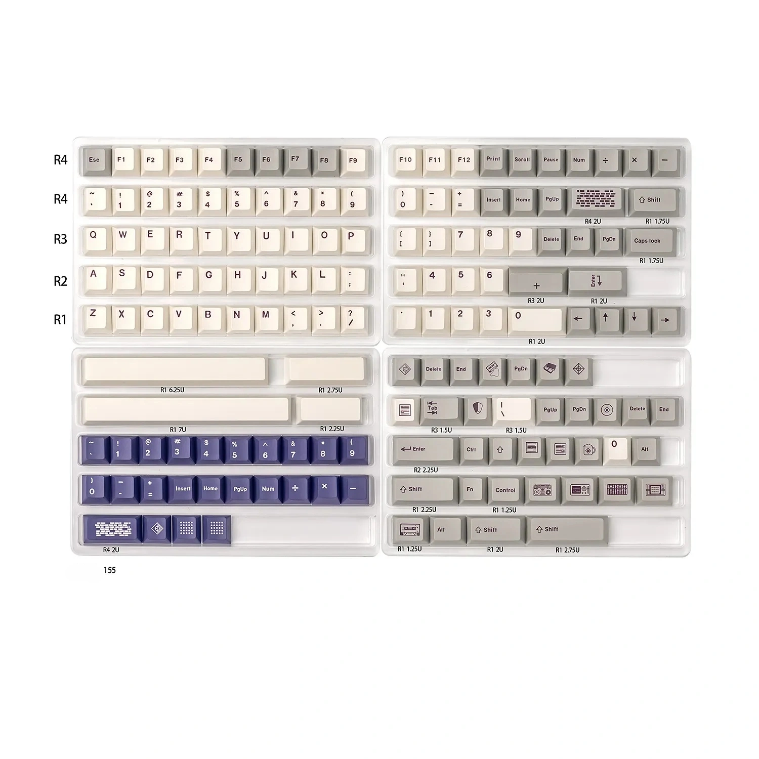 Showcasing Retro Flooding Series Cherry Keycap Set with timeless vintage aesthetics and crisp, durable legends for custom mechanical keyboard.