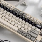 Retro Flooding Series Cherry Keycap Set from multiple angles, showcasing their vintage aesthetic, crisp legends, and magnetic switch.