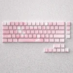 Elegant Sakura Keycaps set displays delicate pink cherry blossoms with exquisite five-sided dye-sublimation on durable PBT material.