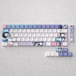 Exclusive Sankarea PBT Keycap Set for custom mechanical keyboards, featuring ethereal anime character art and dark gothic charm.