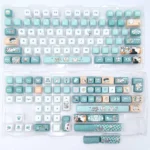 Sariel FOA Keycap Set gallery, displaying exclusive character-themed designs with serene cool tones and artistic motifs.
