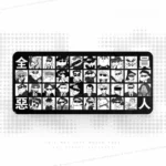 Exclusive Crayon Shin-chan Villains Crew large gaming desk mat on a sleek black background, featuring edgy characters for a playful setup.