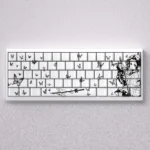 Artistic collection of the Elegant Shinobu Keycap Set, revealing the intricate butterfly motif and detailed Demon Slayer Shinobu Kocho design.