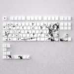 Elegant Shinobu Keycap Set with vibrant butterfly motif, featuring the exclusive Demon Slayer Shinobu Kocho design. A stunning custom anime mechanical keyboard.