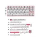 Spring Theme Keycaps Set PBT dye-sublimated set for magnetic keyboards, showcasing a serene spring landscape with vibrant florals and nature artistry.