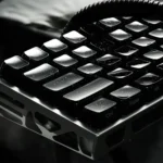 Starry Sky Keycap Set gallery featuring deep black translucent PC with celestial glitter and side-engraved legends for magnetic keyboards.