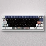 Vibrant Tamako Keycaps PBT dye-sublimation set for mechanical keyboards, showcasing an array of premium keys adorned with cute Tamako Market anime design.