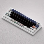 Vibrant Tamako Keycaps Set display the exclusive Tamako Market anime theme from various angles, highlighting premium PBT dye-sublimation durability.