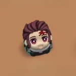 Exclusive 3D Tanjiro Demon Slayer artisan keycap gallery. Marvel at its intricate sculpt, vibrant anime colors, and faithful character details.