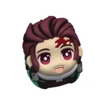 Exclusive 3D Tanjiro Demon Slayer artisan keycap, intricately handcrafted from various angles, revealing its vibrant anime aesthetic and detailed.