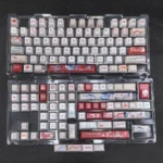 An exclusive Tartaglia Genshin Impact keycap set, featuring bold hydro-elemental designs from multiple angles, highlighting its iconic aesthetic.