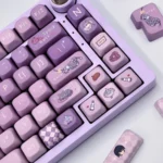 Close-up of an exclusive Tears of Themis Marius von Hagen artisan keycap set, showcasing intricate character motifs and elegant game-inspired design.