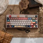 Premium UR82 Vintage Cream Fantastic Beasts themed mechanical keyboard kit, featuring intricate magical creature keycaps and elegant design.