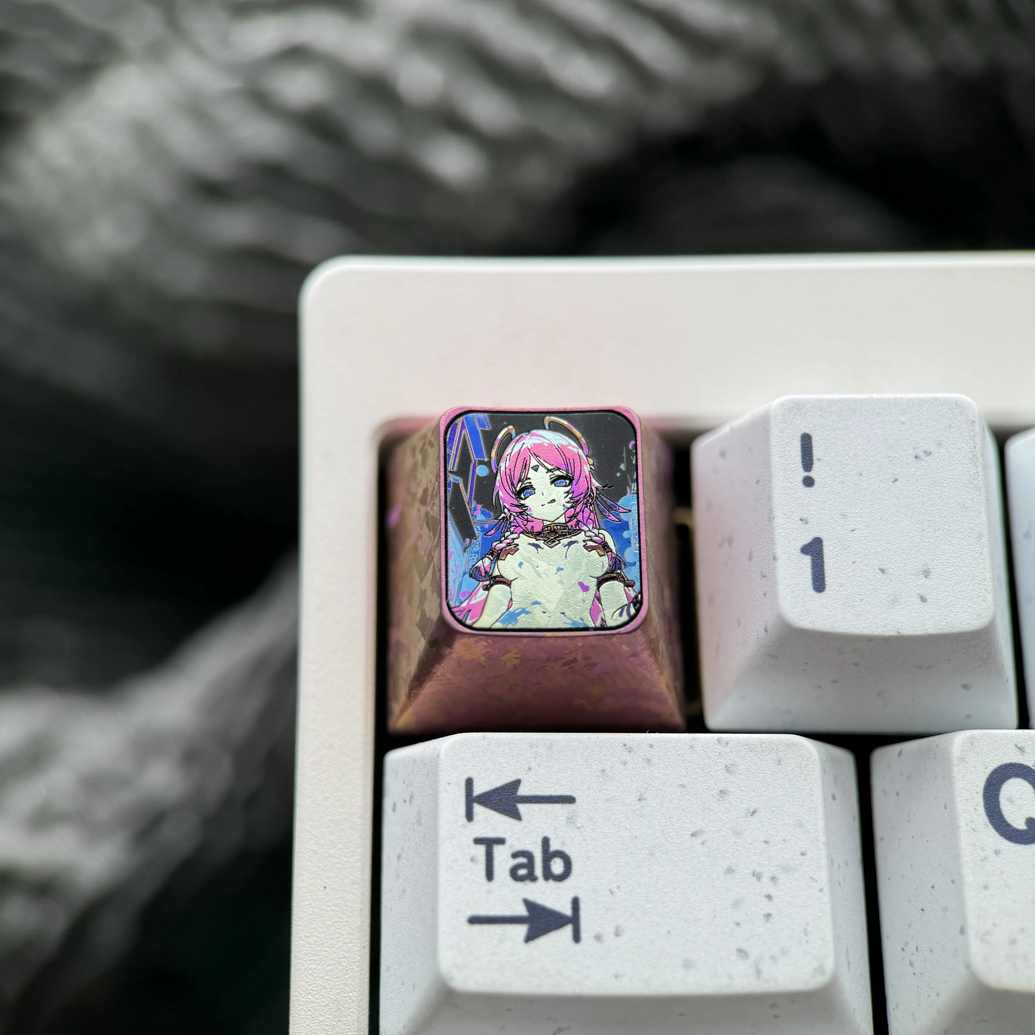 Citlali premium titanium anime keycap, a collectible artisan ESC keycap displaying vibrant character art, intricate details, and metallic luster.