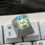 Stunning main image of a Premium Titanium Anime Keycap, showcasing the artistic Usagi design and vibrant metallic finish of this unique ESC keycap.