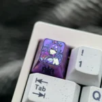 Showcases the exquisite Castorice Keycap, a handcrafted artisan ESC keycap with intricate metallic details for a premium keyboard.