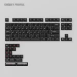 Captivating display of misty white translucent keycaps set, creating an ethereal shadow play effect for custom backlit keyboards.