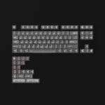 Stunning display of ethereal shadow play translucent keycaps set, revealing misty white translucence and mystical backlit glow on a custom keyboard.