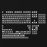 Artistically designed translucent keycaps set in misty white, creating an ethereal shadow play for custom backlit keyboards.