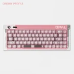 Detailed view of the ethereal shadow play translucent keycaps set, showcasing their misty white glow and unique aesthetic for custom backlit keyboards.