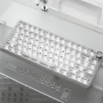 Main image of premium frosted translucent keycaps set, designed for stunning backlit aesthetics and vibrant RGB light diffusion.