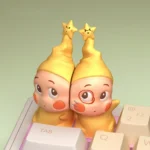 Whimsical Twinkle Twinkle Nighty Night Keycaps, handcrafted in 3D, showcasing its vibrant, imaginative design for custom mechanical keyboards.