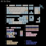 Close-up of Underland PBT keycaps set, revealing intricate original fantasy designs and premium PBT durability from multiple angles.