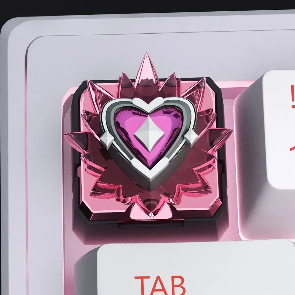 Vibrant handcrafted Valorant Rank 3D resin keycap, artfully displaying a sculpted rank icon to celebrate gaming pride and achievements.