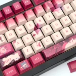 An alternative perspective of the exclusive Victor Keycap Set, revealing the intricate character motifs and luxurious feel of this elegant design.