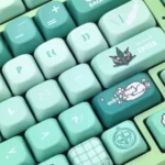 Vyn Richter Keycap Set showcasing its elegant FOA profile, sophisticated character aesthetics, and cool-toned design details from multiple views.