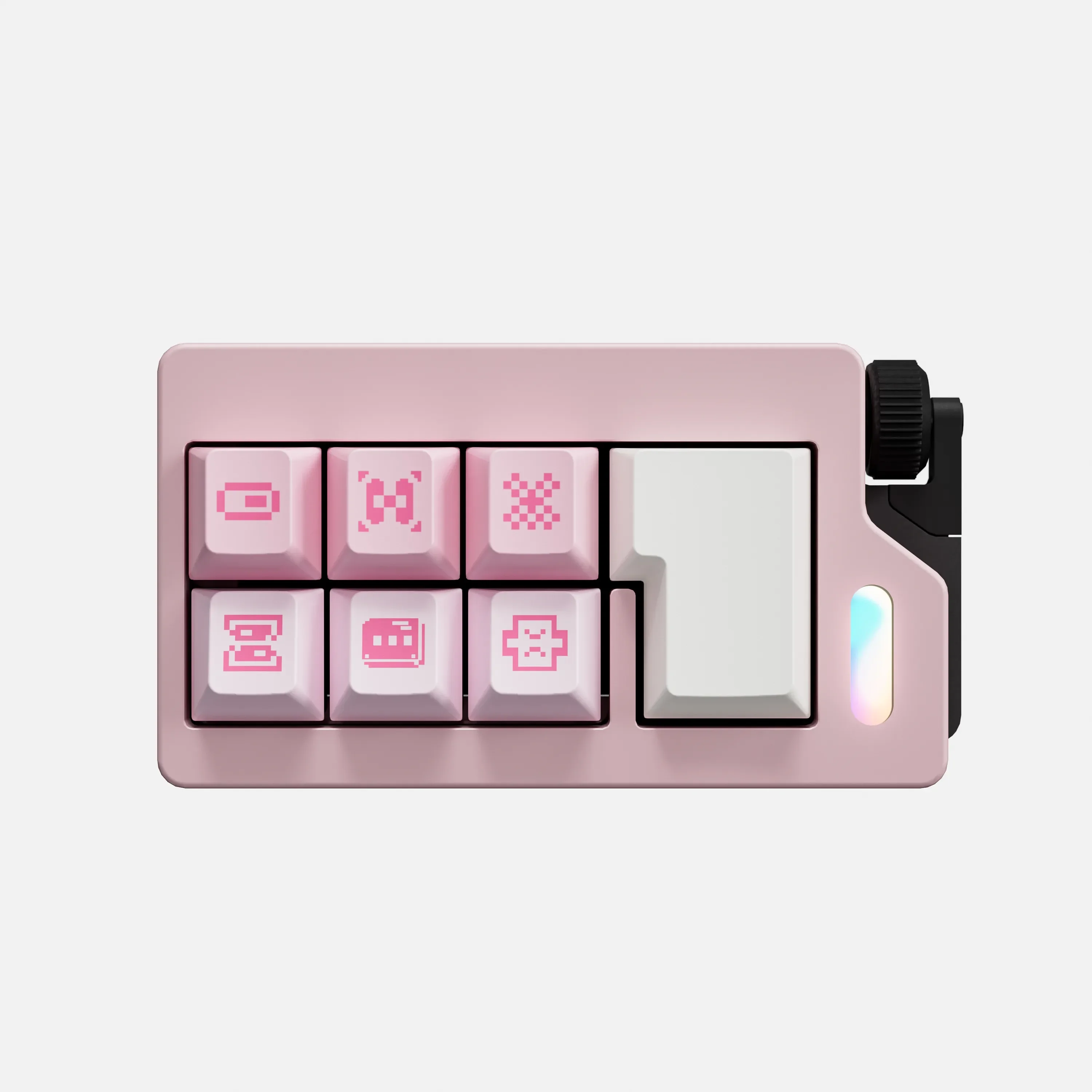 A premium M7 compact wireless mini pad keyboard featuring BCP switches, displayed with its sleek, minimalist design, emphasizing modern style.