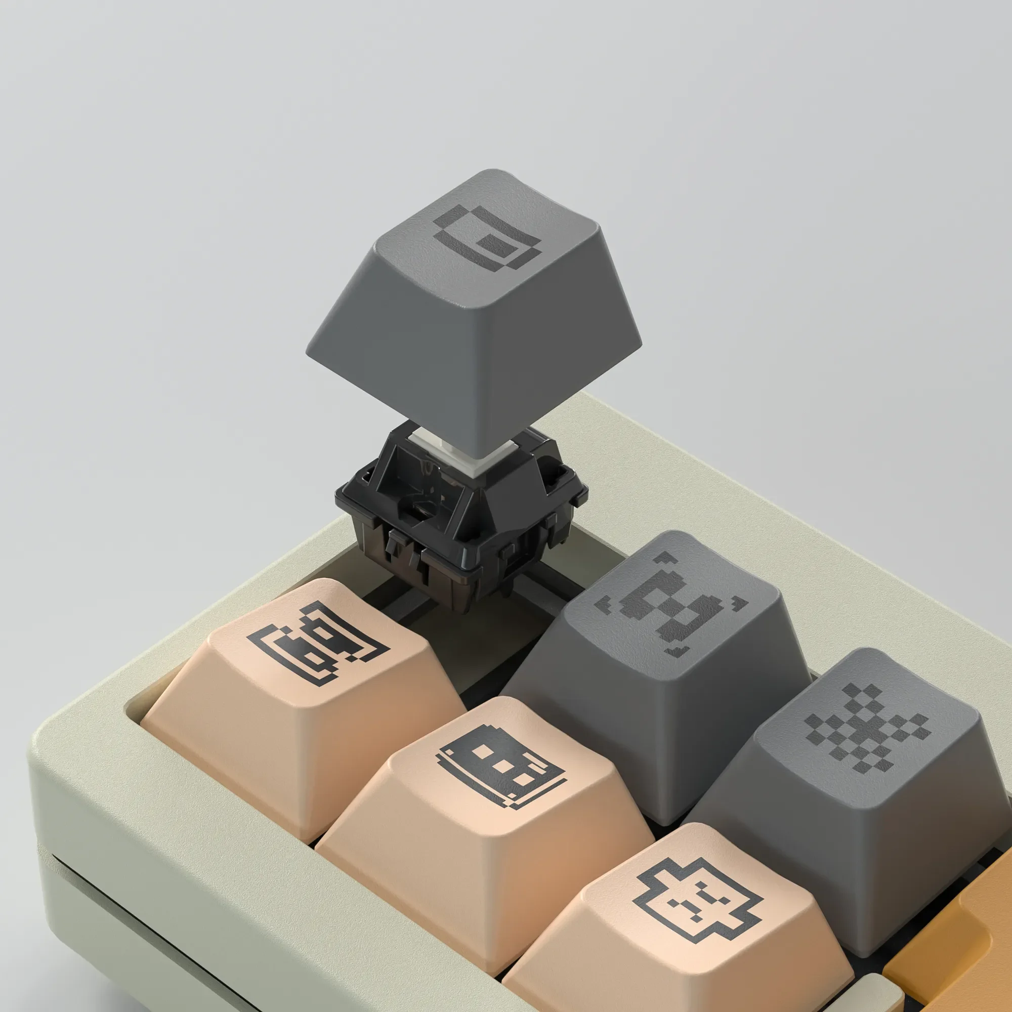 M7 Compact Wireless mini pad keyboard, BCP switches. Gallery showing its clean, compact design, ideal for productivity.