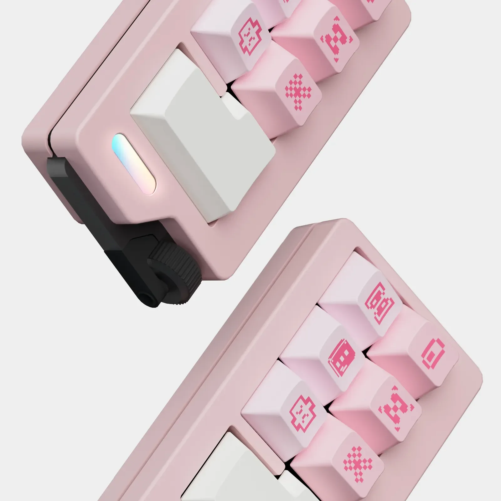 Mint M7 mini pad keyboard (BCP Switches) gallery. Displays its sleek, minimalist design and compact form from all angles.