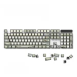 Exquisite Jiangnan Wuxia Ink Wash PBT Pudding Keycaps Set featuring detailed Chinese landscapes and martial arts artistry.