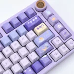 Xavier Keycap Set, premium and character-inspired, showcasing crisp legends and vibrant accents from various angles.