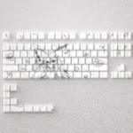 Exquisite Yae Sakura PBT keycaps set with Cherry profile, displaying delicate pink blossoms for a serene keyboard garden.