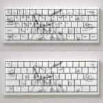 Exquisite Yae Sakura PBT keycaps set with Cherry profile, showcasing delicate pink blossoms for a serene keyboard garden aesthetic.