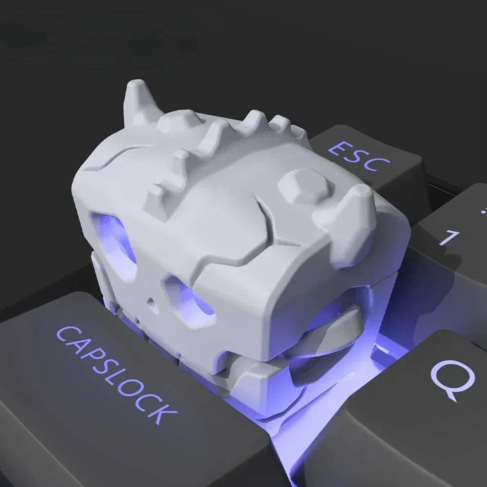 Handcrafted 3D The Legend of Zelda: Bokoblin Chest Keycap, showcasing intricate details and artisanal craftsmanship from various angles for epic gaming.