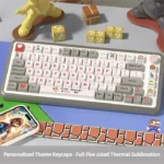 Playful Mario Keycaps Set featuring iconic arcade pixel art and vibrant dye-sub PBT, a must-have for retro gamers.