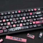 Close-up of a unique handcrafted artisan Batman Keycap Set, showcasing its iconic yet playful sculpted design perfect for collectors.