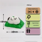 This artisan Bushtit keycap showcases a different angle of the adorable handcrafted 3D couple tit birds nestled in a vibrant, whimsical bush.