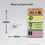 Whimsical handcrafted Cat Paw Sofa Artisan Keycaps featuring a cute miniature white cat with sparkling blue eyes, playfully nestled on a cozy sofa.