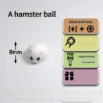 Close-up of the adorable, round hamster dumpling artisan keycap, handcrafted with a magnetic, detachable design, adding cozy woodland charm to your keyboard.